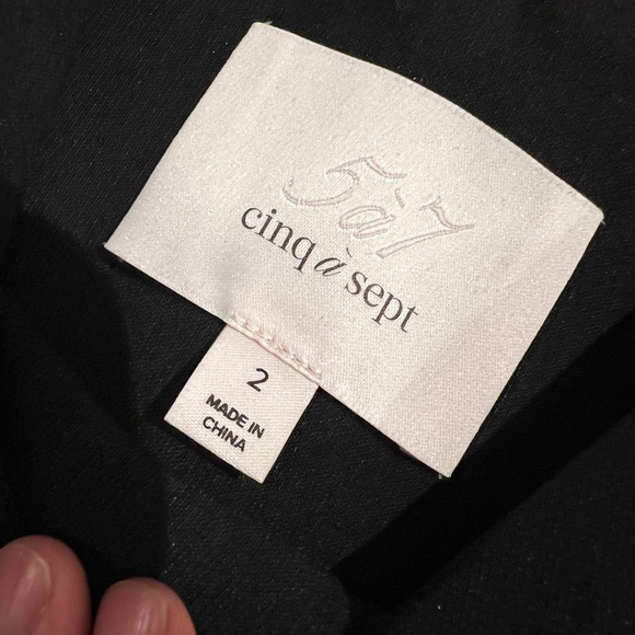 NWOT Cinq a Sept Revolve Jordan Belted Mini Dress in Black,size 2 - Picture 5 of 5